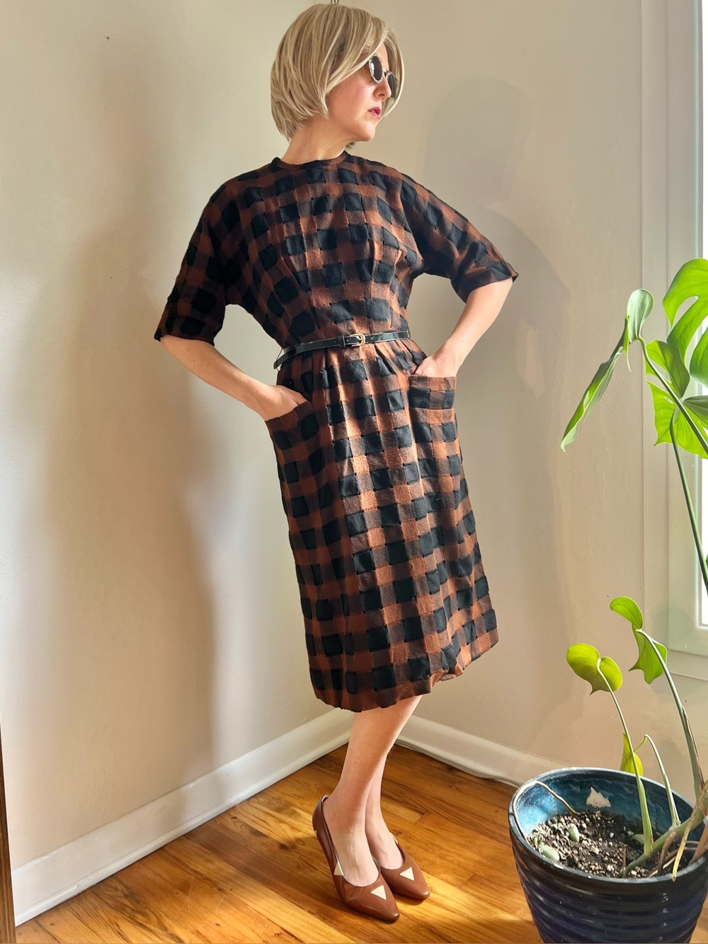 50s Vintage Fall Midi Dress